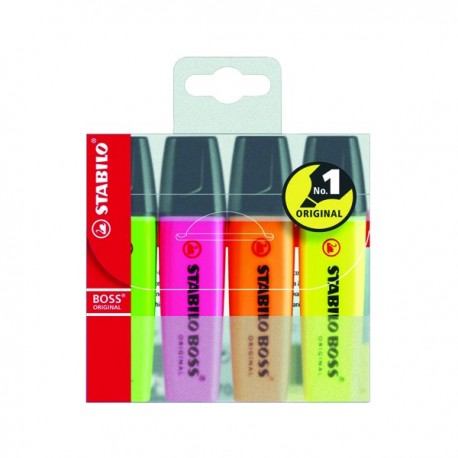 Stabilo Boss Highlighter Asstd 70/4 Pk4