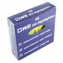 HiGlo Yellow Highlighter Pens Pk10