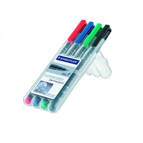 Staedtler Lumocolour Solu Fine Astd Pk4
