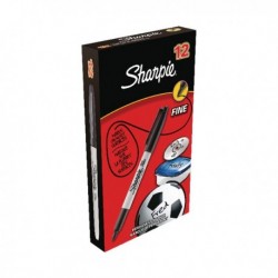 Sharpie Permanent Marker Fine Black Pk12
