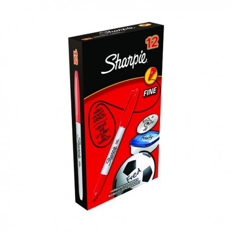 Sharpie Permanent Marker Fine Red Pk12