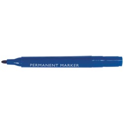 Bullet Tip Blue Permanent Marker Pk10