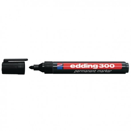 Edding 300 Perm Bullet Marker Blk Pk10