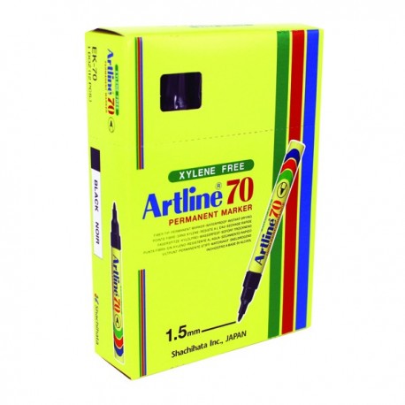 Artline 70 Bullet Perm Marker Black Pk12
