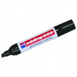 Edding 500 Chisel Perm Marker Black Pk10