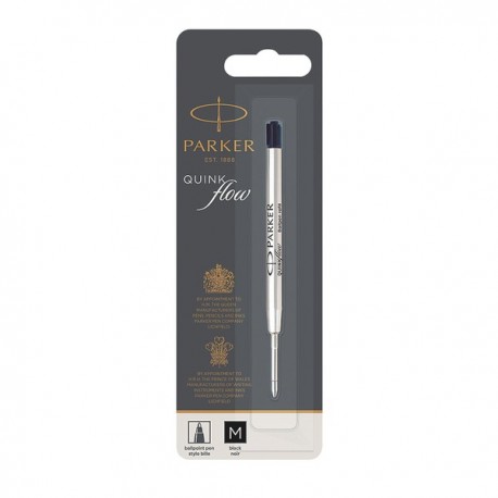 Parker Quink Blk Bpoint Med Refill Pk12