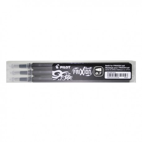 Pilot FriXion Refill Medium Black Pk3