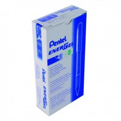 Pentel EnerGel Plus Pen Med Blue Pk12