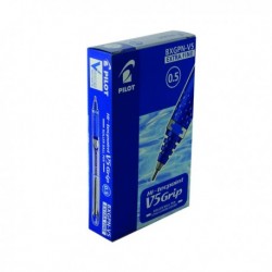 Pilot V5 HiTecpoint Grip Pen Blue Pk12
