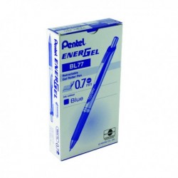 Pentel EnerGel Xm Retrct Pen Blue Pk12