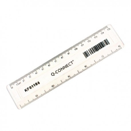 Q-Connect Clear 150mm/15cm/6inch Ruler