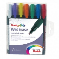 Pentel Liquid Chalk Marker Med Asstd Pk7