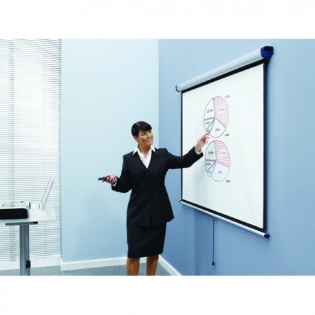 Nobo Grey Blue 2000x1513mm Wall Screen