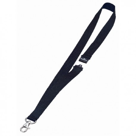 Durable Black Textile Necklace 20mm Pk10