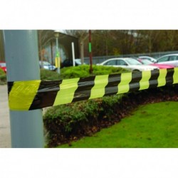 Tape Barrier Stripe 72mmX500m Blk Ylw