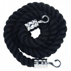 Rope 25mm x150cm Chrome Hooks Blk