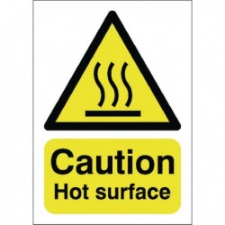 Caution Hot Surface A5 Self-Adh Sign