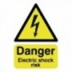 Danger Elect Shock Risk A5 Self-Adh Sign