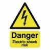 Danger Elect Shock Risk A5 Self-Adh Sign