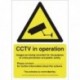 DP Act Compliant CCTV A5 Self-Adh Sign