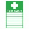 First Aiders 300x200mm Self-Adh Sign
