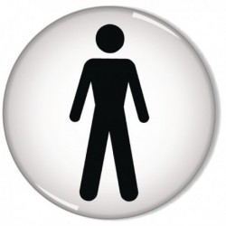 Domed Sign Men Symbol 60mm RDS2