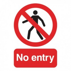 Warning Sign No Entry A5 PVC