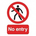 Warning Sign No Entry A5 PVC