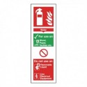Fire Exting Water 280x90mm Self-Adh Sign