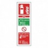 Fire Exting Water 280x90mm Self-Adh Sign