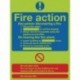 Niteglo Fire Action 30x25cm SelfAdh Sign