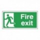 Fire Exit Man Left 150x300mm Slf-Ad Sign
