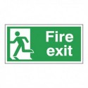 Fire Exit Man Left 150x300mm Slf-Ad Sign