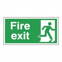 Fire Exit Right 150x300mm Self-Adh Sign