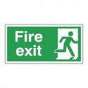 Fire Exit Right 150x300mm Self-Adh Sign