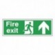 Fire Exit Up 150x450mm Self-Adh Sign