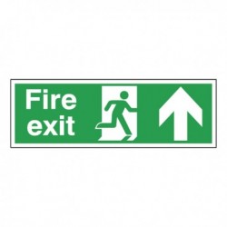 Fire Exit Up 150x450mm Self-Adh Sign