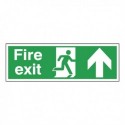 Fire Exit Up 150x450mm Self-Adh Sign