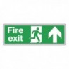 Fire Exit Up 150x450mm Self-Adh Sign