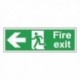 Fire Exit Lft Arrow Self-Adh Sign