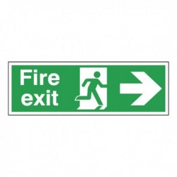 Fire Exit Man Arrow Right 150x450mm Sign
