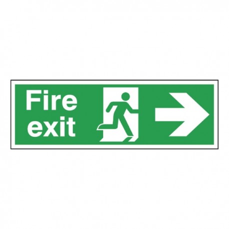 Fire Exit Man Arrow Right 150x450mm Sign