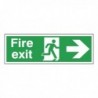 Fire Exit Man Arrow Right 150x450mm Sign