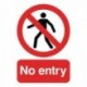 Warning Sign No Entry A5 Self-Adhesive