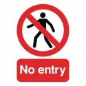 Warning Sign No Entry A5 Self-Adhesive