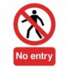 Warning Sign No Entry A5 Self-Adhesive