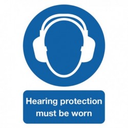 Ear Protection Must be Worn A4 PVC Sign