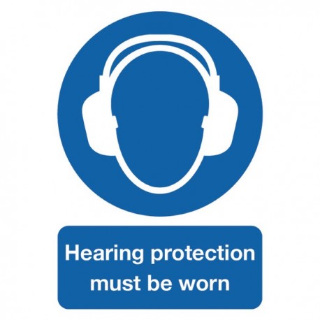 Ear Protection Must be Worn A4 PVC Sign