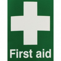 First Aid 150x110mm Self-Adh Sign