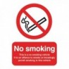 No Smoking Vehicle 100x75mm Slf-Adh Sign